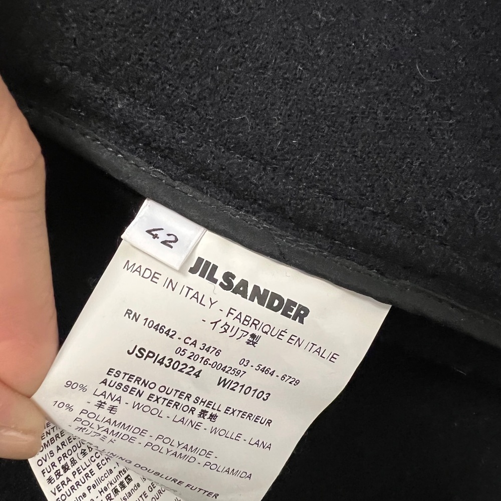 Jil sanders black wool coat - Picture 3 of 6